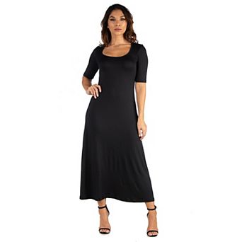 Women's 24seven Comfort Apparel Scoopneck Maxi Dress