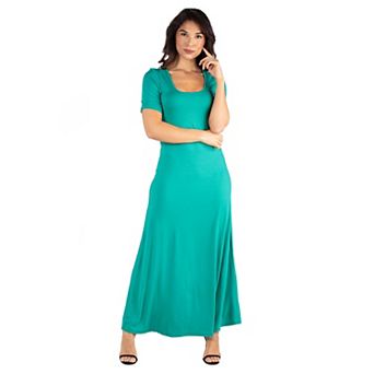 Women's 24seven Comfort Apparel Scoopneck Maxi Dress