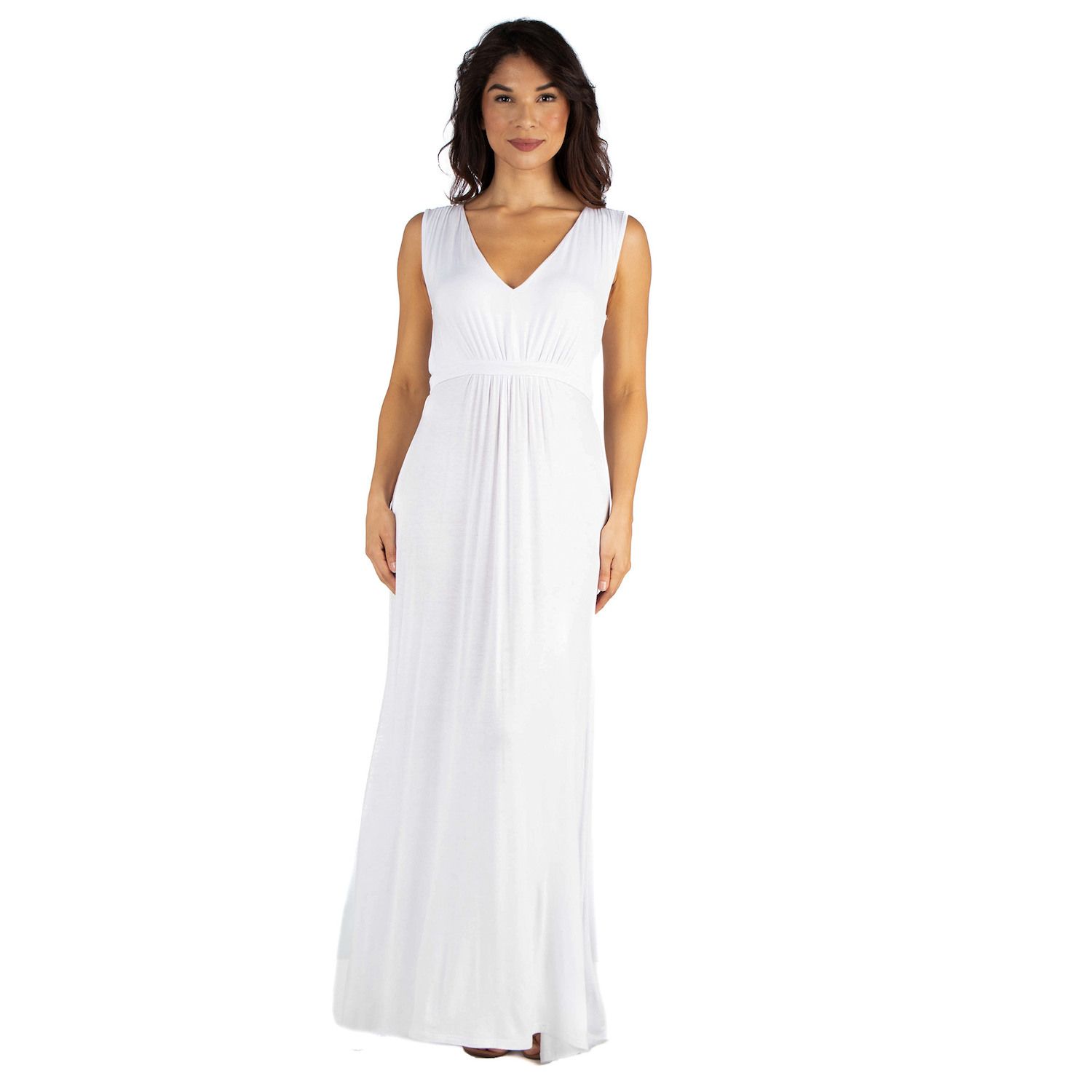 Женские платья 24Seven Comfort Apparel V-Neck Sleeveless Maxi Dress