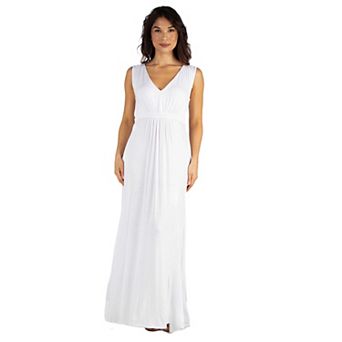 Women's 24seven Comfort Apparel V-Neck Sleeveless Maxi Dress