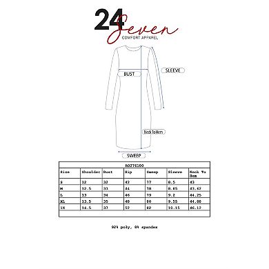 Women's 24seven Comfort Apparel Short Sleeve Midi Dress with Pockets