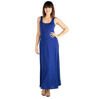 Women's 24seven Comfort Apparel Fit And Flare A-Line Sleeveless Maxi Dress