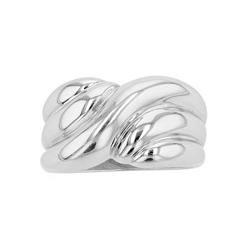 Traditions Jewelry Company Sterling Silver Wavy Textured Dome Ring