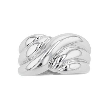 Traditions Jewelry Company Sterling Silver Wavy Textured Dome Ring