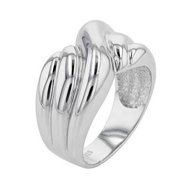 Traditions Jewelry Company Sterling Silver Wavy Textured Dome Ring