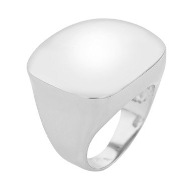 Traditions Jewelry Company Sterling Silver Rectangular Statement Dome Ring