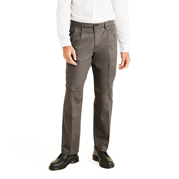 Men's Croft&Barrow Classic-Fit Easy-Care Khaki Stretch Pleated Pants Navy color 
