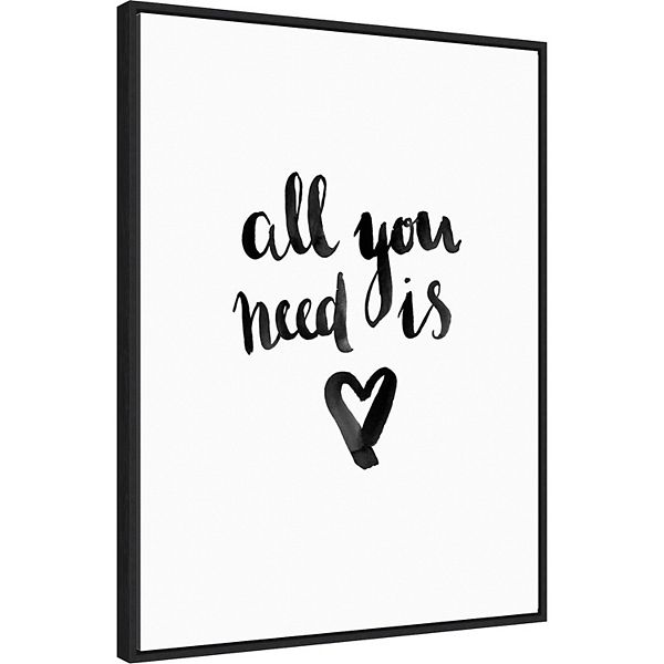 Amanti Art All You Need Is Love Framed Wall Art