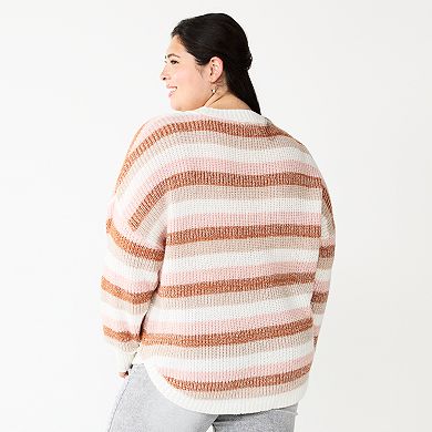 Juniors' Plus Size SO® Cozy Shirttail Hem Sweater