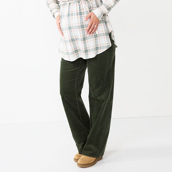Maternity Sonoma Goods For Life® Belly Panel Corduroy WideLeg Pants