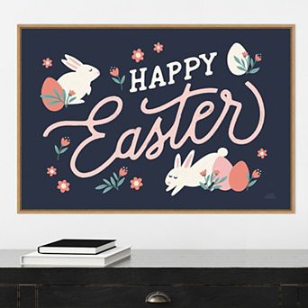 Amanti Art Easter Bunny Kisses I Framed Wall Art