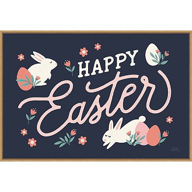 Amanti Art Easter Bunny Kisses I Framed Wall Art