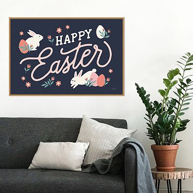Amanti Art Easter Bunny Kisses I Framed Wall Art