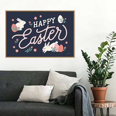 Amanti Art Easter Bunny Kisses I Framed Wall Art