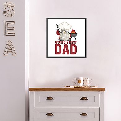 Amanti Art Father's Day Gnome Dad Framed Wall Art