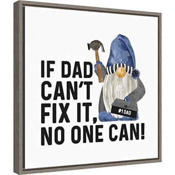 Amanti Art Father's Day Gnome II Fix It Framed Wall Art