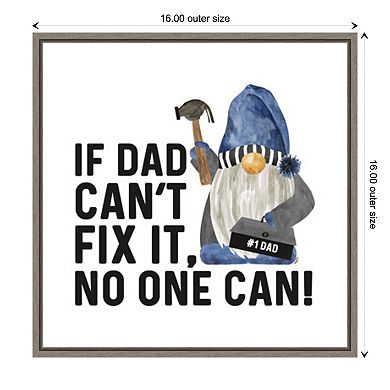 Amanti Art Father's Day Gnome II Fix It Framed Wall Art