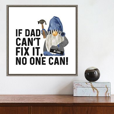 Amanti Art Father's Day Gnome II Fix It Framed Wall Art