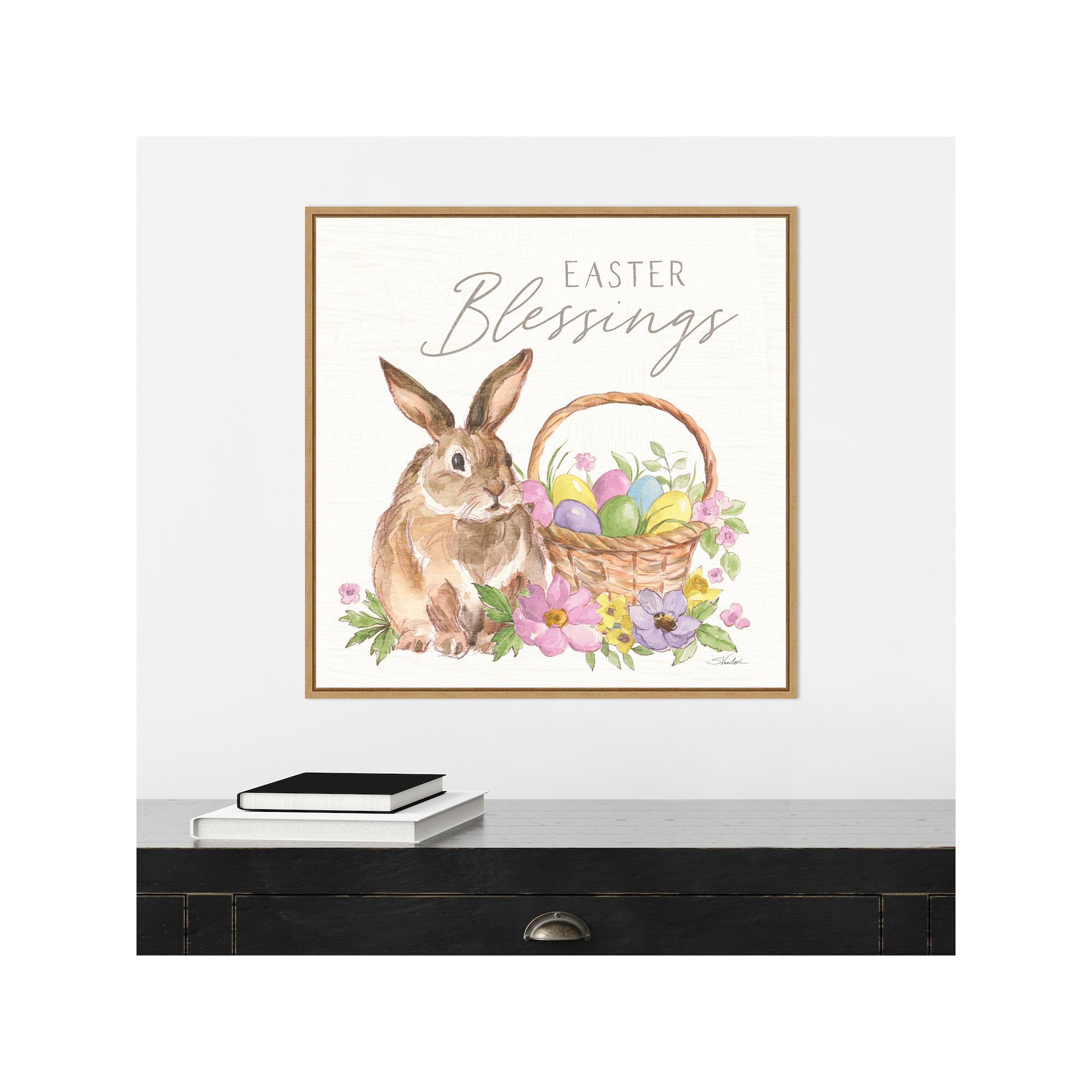 Amanti Art Happy Easter VI Bright Framed Wall Art, White