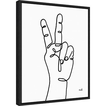 Amanti Art Happy Hands I Peace Framed Wall Art