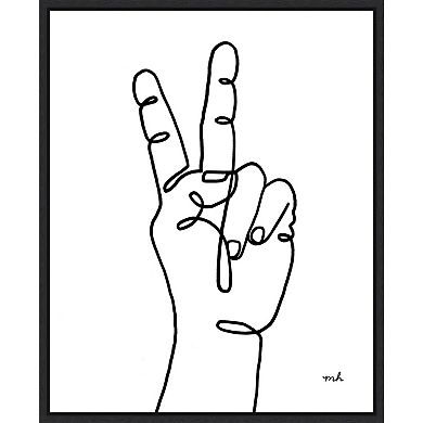 Amanti Art Happy Hands I Peace Framed Wall Art