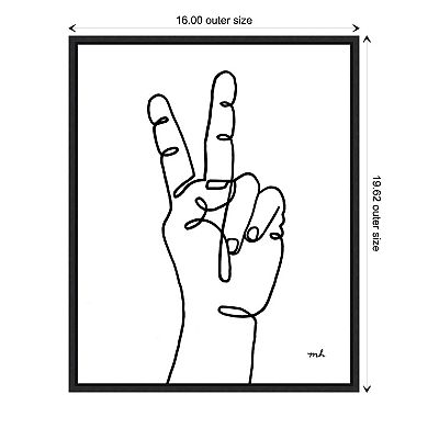 Amanti Art Happy Hands I Peace Framed Wall Art