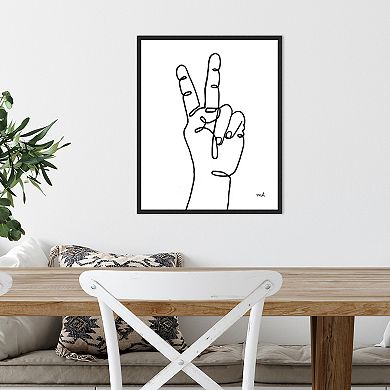 Amanti Art Happy Hands I Peace Framed Wall Art