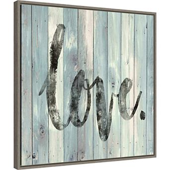 Amanti Art Love Distressed Framed Wall Art