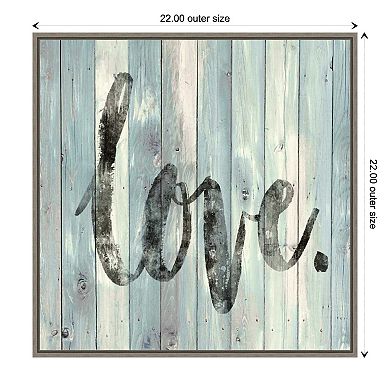 Amanti Art Love Distressed Framed Wall Art