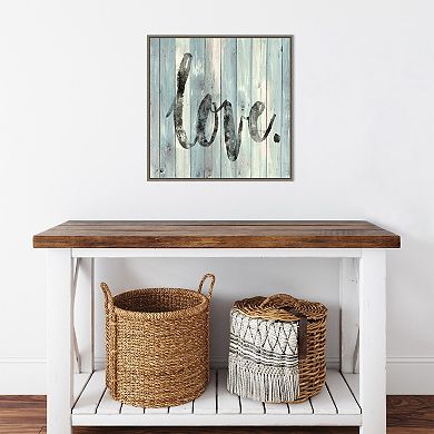 Amanti Art Love Distressed Framed Wall Art
