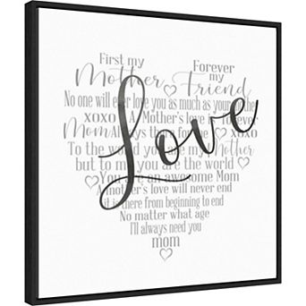 Amanti Art Mother's Day Heart Love Framed Wall Art