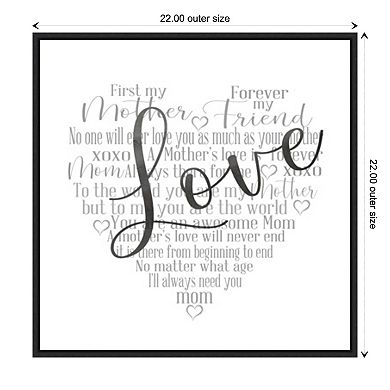 Amanti Art Mother's Day Heart Love Framed Wall Art