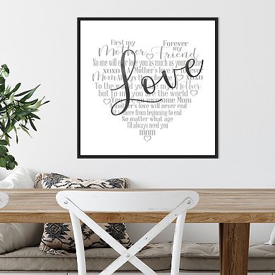Amanti Art Mother's Day Heart Love Framed Wall Art