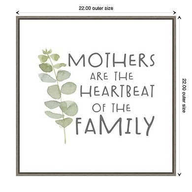 Amanti Art Mother's Inspiration I Heartbeat Framed Wall Art
