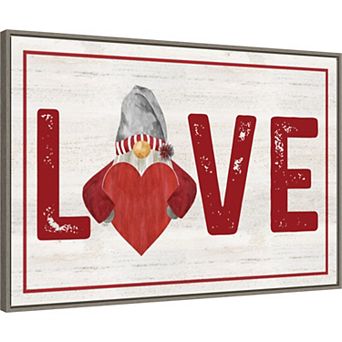 Amanti Art Valentine Gnomes Love Framed Wall Art