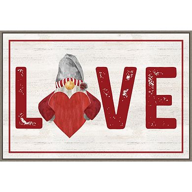 Amanti Art Valentine Gnomes Love Framed Wall Art