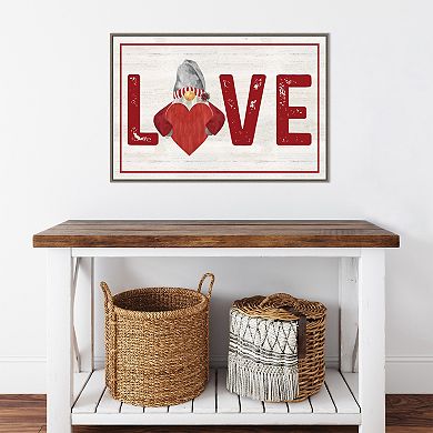 Amanti Art Valentine Gnomes Love Framed Wall Art