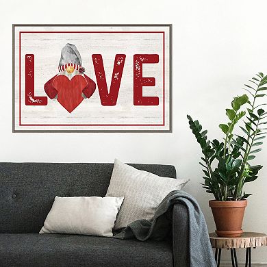 Amanti Art Valentine Gnomes Love Framed Wall Art