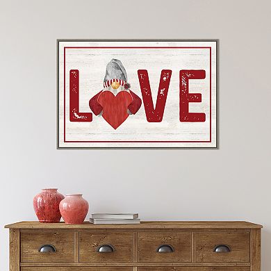 Amanti Art Valentine Gnomes Love Framed Wall Art