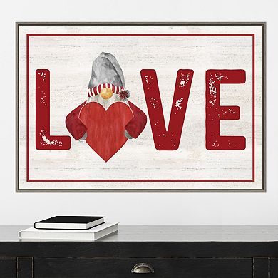 Amanti Art Valentine Gnomes Love Framed Wall Art