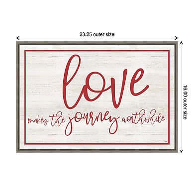 Amanti Art Love Journey Distressed Framed Wall Art