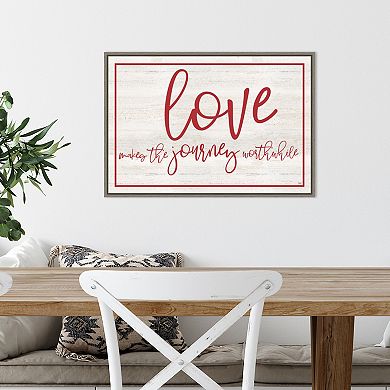 Amanti Art Love Journey Distressed Framed Wall Art