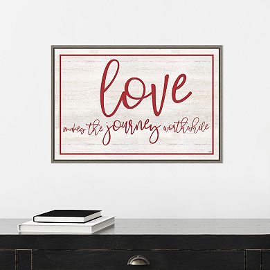 Amanti Art Love Journey Distressed Framed Wall Art