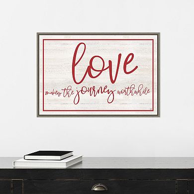 Amanti Art Love Distressed Framed Wall Art