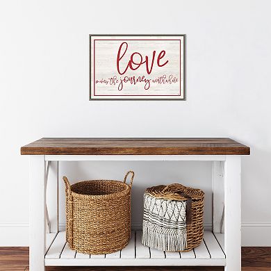 Amanti Art Love Journey Distressed Framed Wall Art
