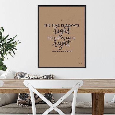Amanti Art Words of Wisdom IV Time is Right Framed Wall Art