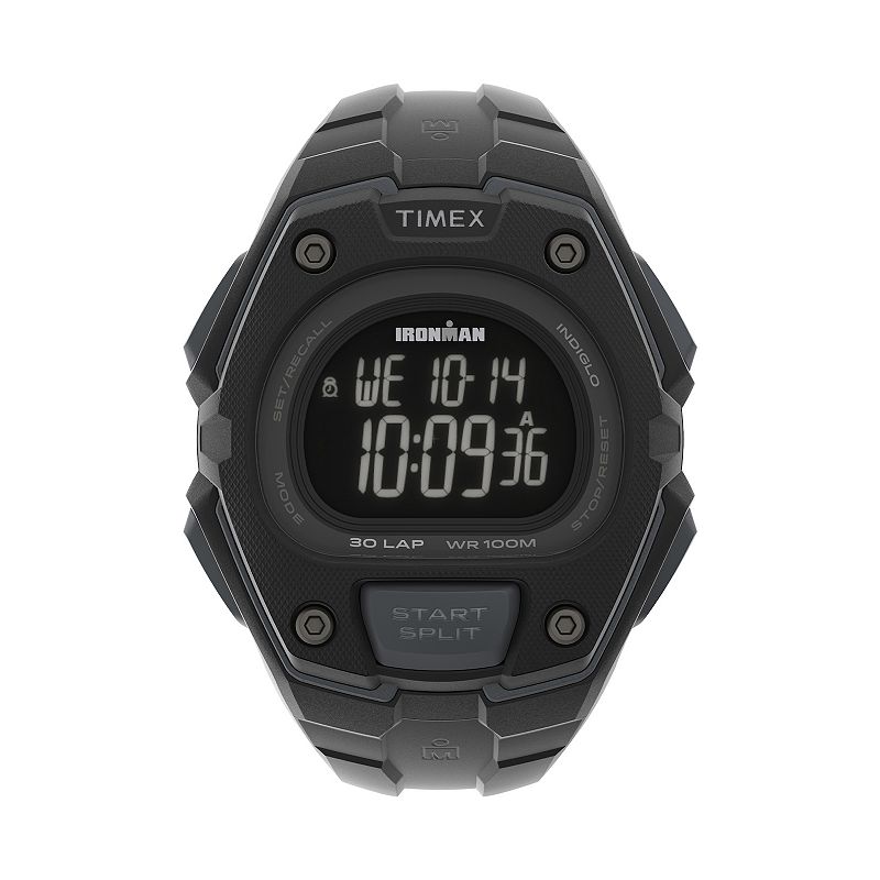 Timex® Men's Ironman Classic 30-Lap Chronograph Digital Watch - TW5M48600JT, Size: Large, Black