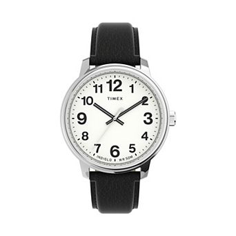 Timex® Easy Reader® 43 MM Men's Bold Leather Strap Watch - TW2V21200JT
