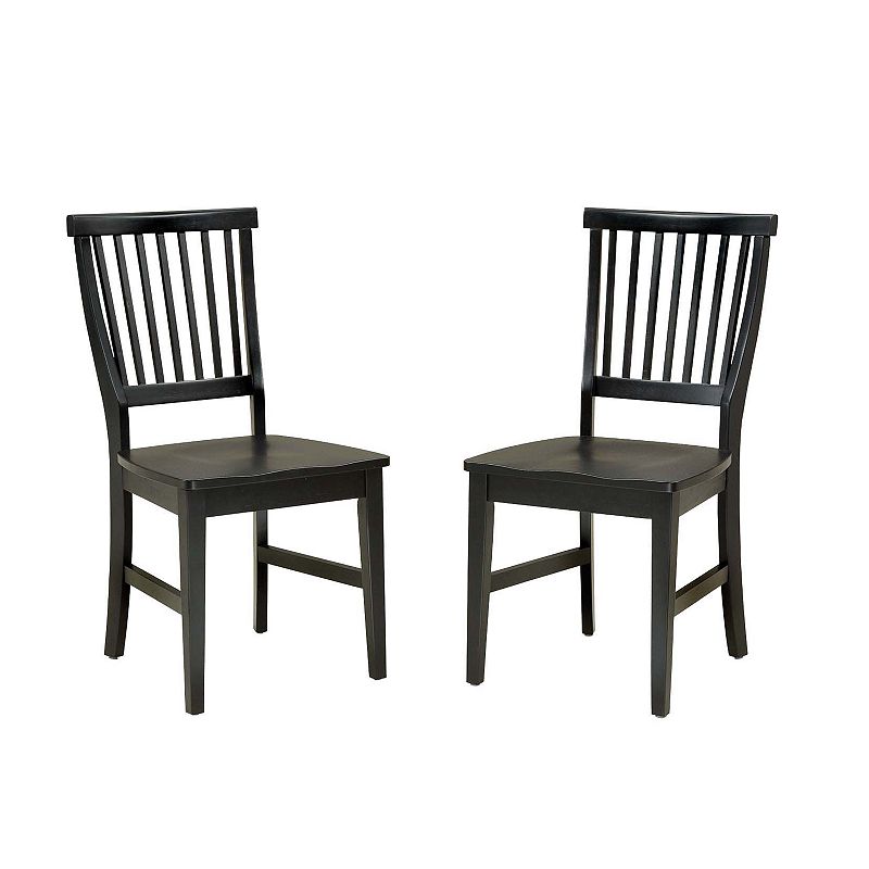90653433 Arts and Crafts 2-pc. Dining Chair Set, Black sku 90653433