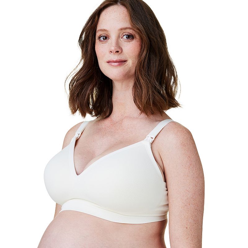 Bravado Designs Plunge Wireless Maternity & Nursing Bra 11017V, Women's, Size: Small, Antique White